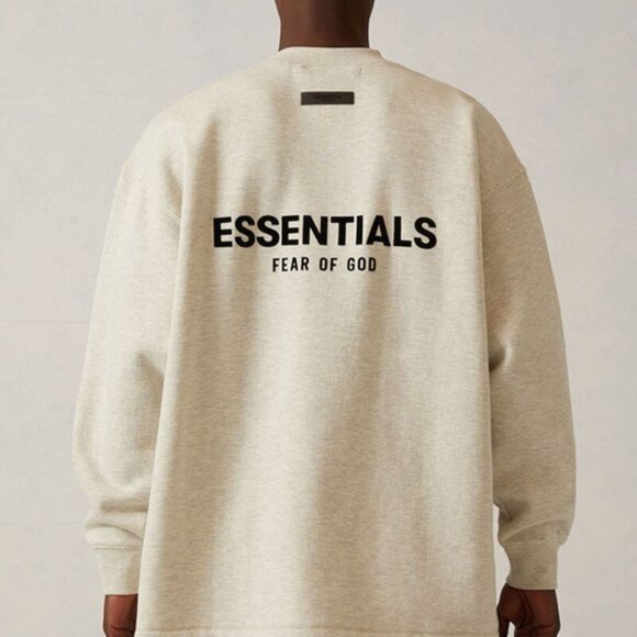 FEAR OF GOD Essentials Relaxed Crewneck - Light Oatmeal Spring 2022 - Picture 4 of 7